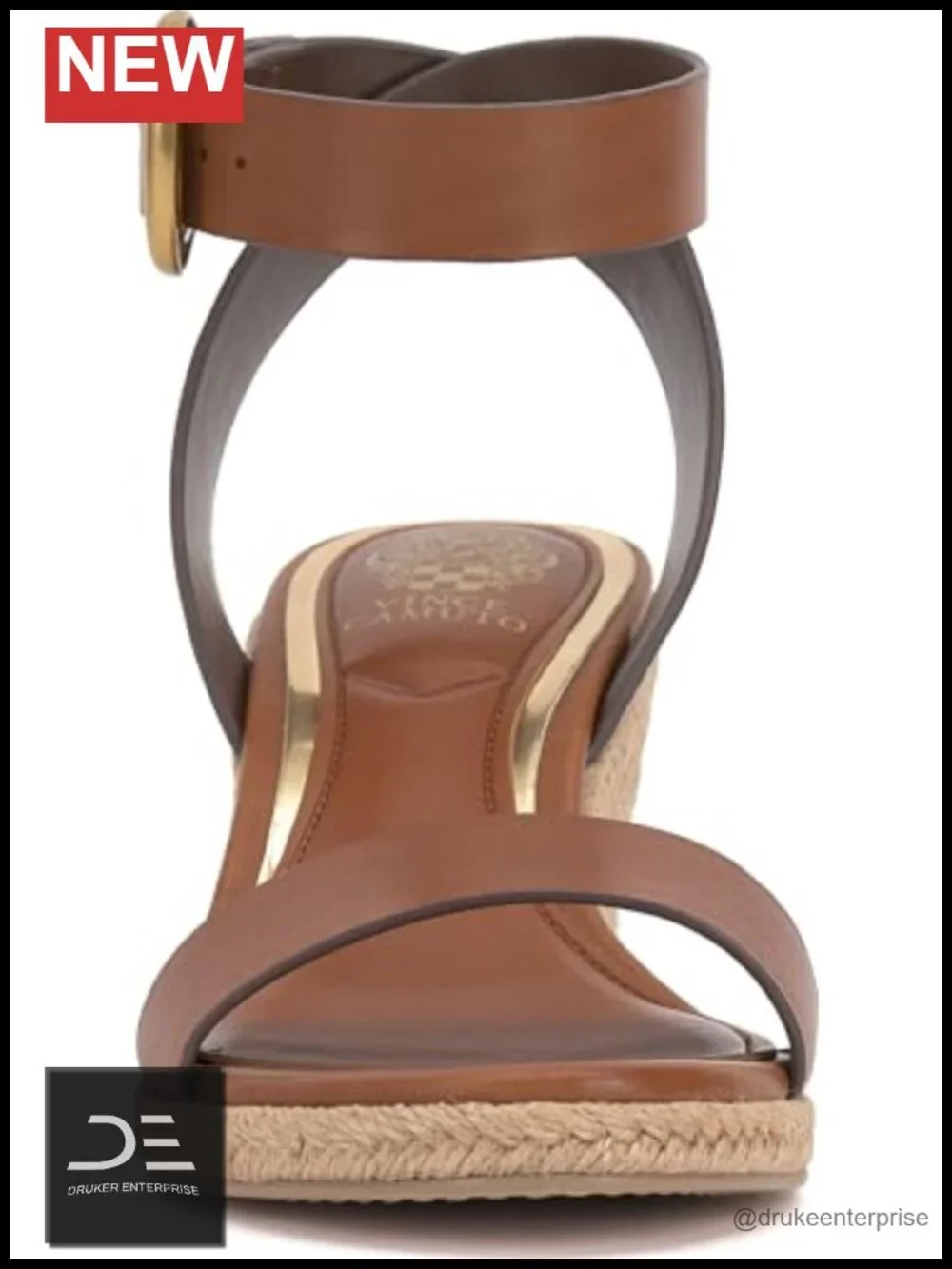 Espadrille Wedge Sandals Leather Ankle Strap Open Toe